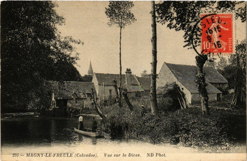 Carte postale ancienne Magny-le-Fleure - Vue sur la Dives