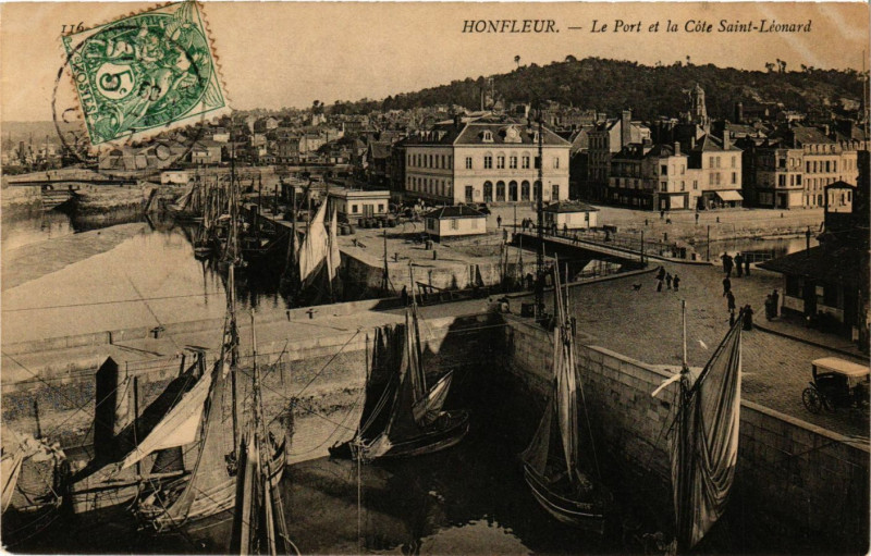 Carte postale ancienne Honfleur - Le Port à Honfleur