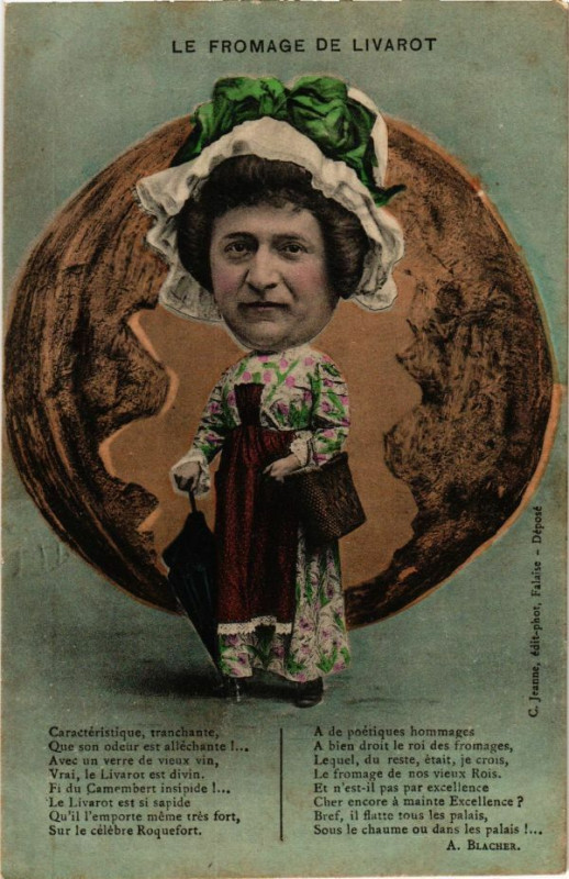 Carte postale ancienne Le Fromage de Livarot
