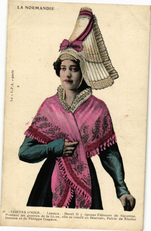 Carte postale ancienne La Normandie - Coiffes d'Hier