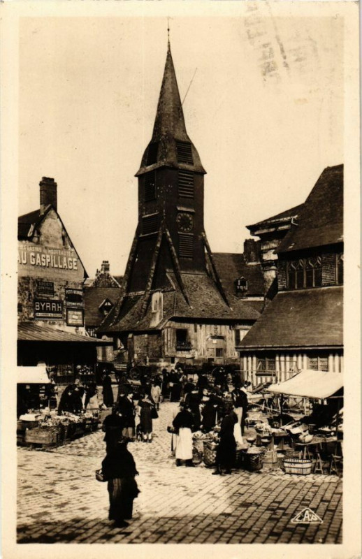 Carte postale ancienne Honfleur - Le Marche à Honfleur