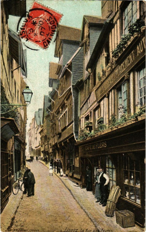 Carte postale ancienne Cafe de Flers