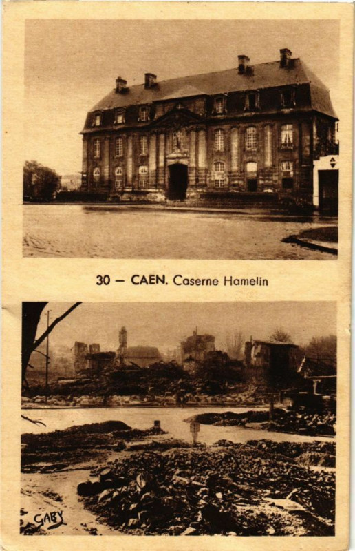 Carte postale ancienne Caen - Caserne Hamelin à Caen