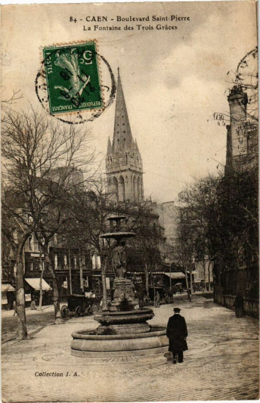Carte postale ancienne Caen - Boulevard Saint-Pierre à Caen