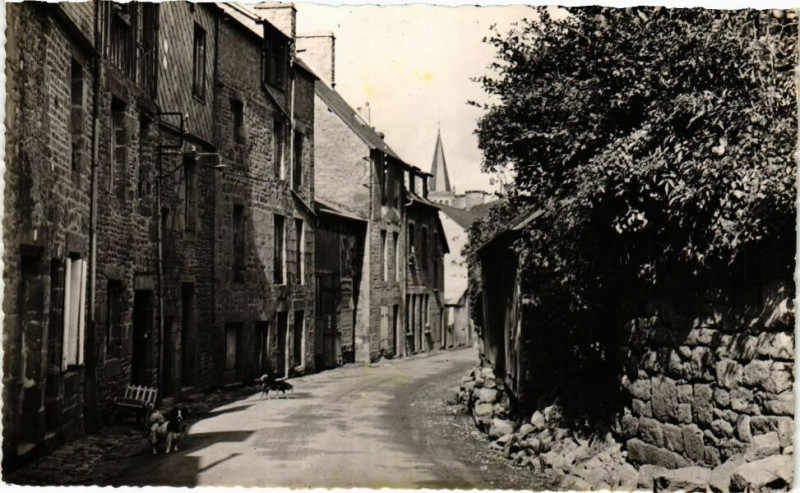 Carte postale ancienne Vire - Rue aux teintures