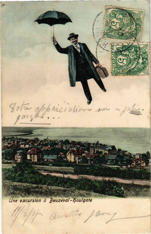 Carte postale ancienne Une excursion a Beuzeval-Houlgate à Houlgate