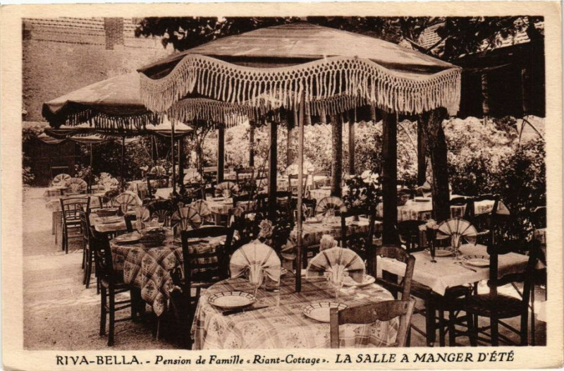Carte postale ancienne Riva-Bella - Pension de Famille