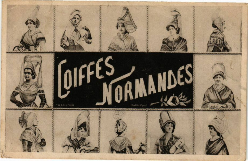 Carte postale ancienne Coiffes Normandes