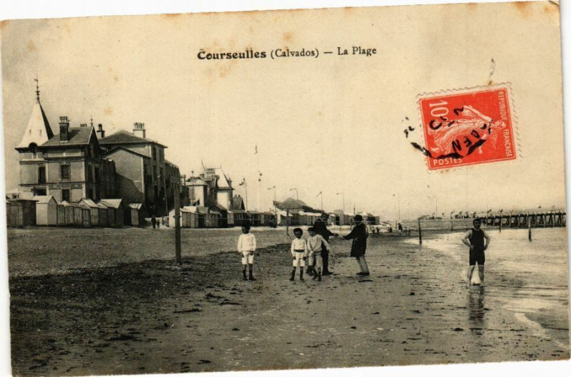 Carte postale ancienne Courseulles - La Plage