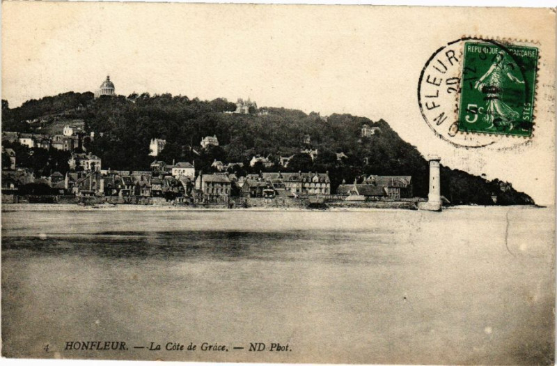 Carte postale ancienne Honfleur - La Cote de Grace à Honfleur