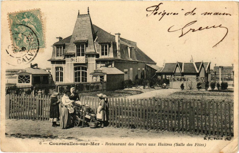 Carte postale ancienne Courseulles-sur-Mer - Restaurant des Parcs à Courseulles-sur-Mer