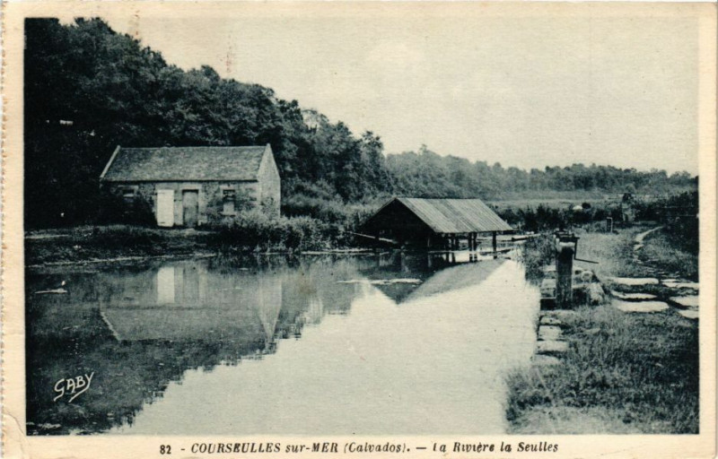 Carte postale ancienne Courseulles-sur-Mer - La Riviere la Seulles à Courseulles-sur-Mer