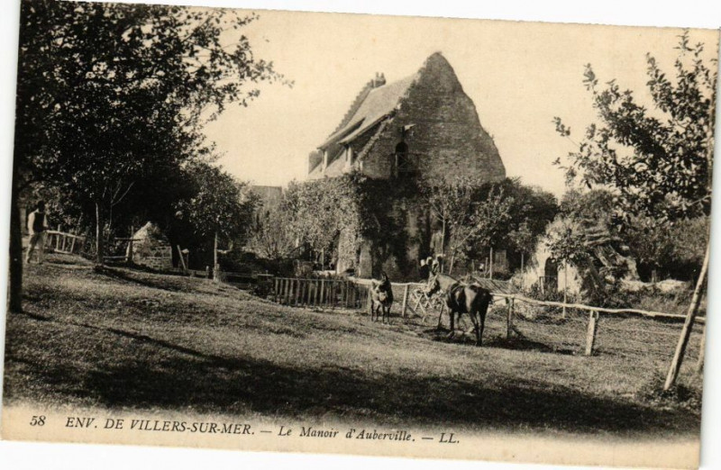 Carte postale ancienne Villers-sur-Mer - Le Manoir d'Auberville à Villers-sur-Mer
