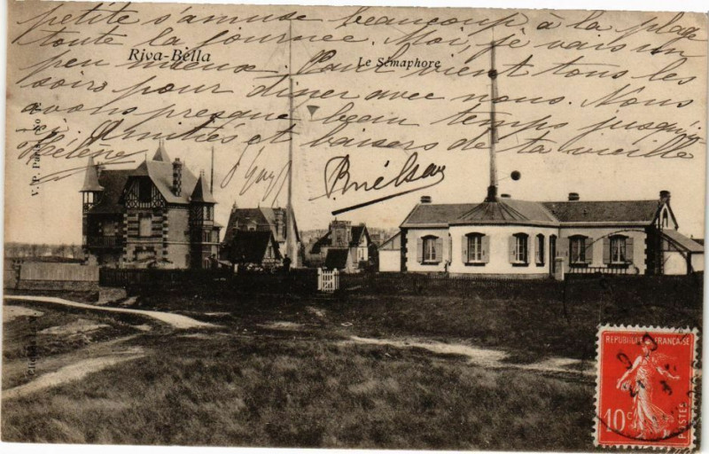 Carte postale ancienne Riva-Bella - Le Semaphore