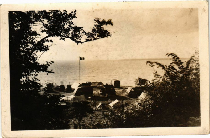 Carte postale ancienne Chant des Oiseaux - Camping des Roches Noires