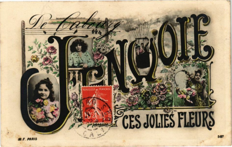 Carte postale ancienne Jenvoie ces Jolies Fleurs