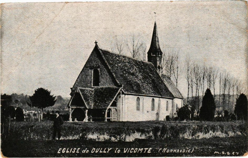 Carte postale ancienne Eglise de Oully le Vicomte