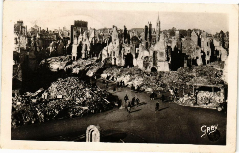 Carte postale ancienne Caen - Panorama à Caen