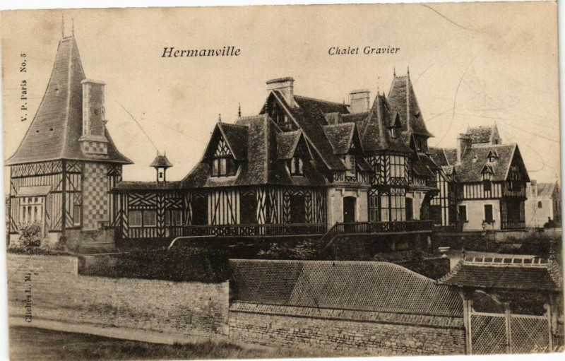 Carte postale ancienne Hermanville - Chalet Gravier