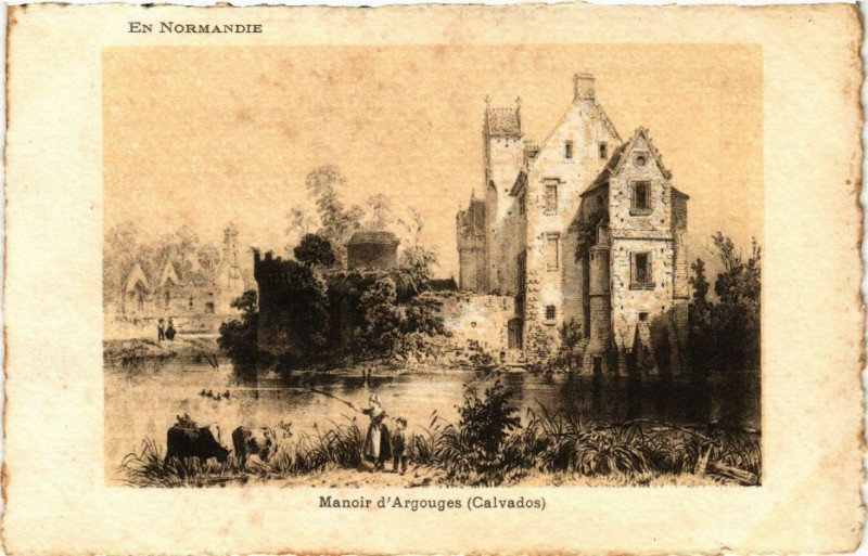 Carte postale ancienne En Normandie - Manoir d'Argouges