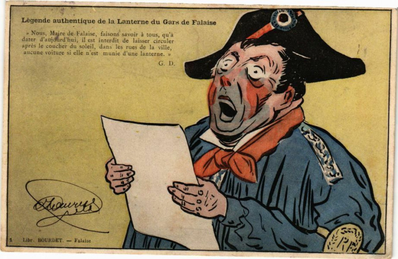 Carte postale ancienne Legende authentique de la Lanterne