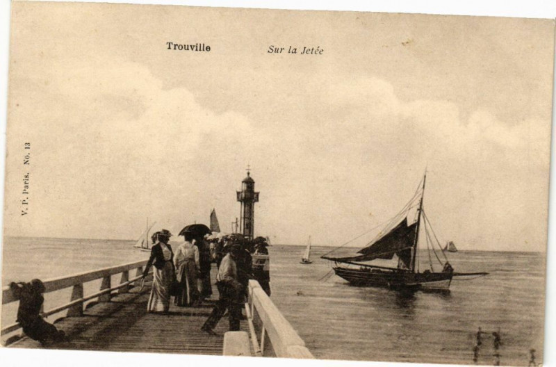 Carte postale ancienne Trouville-Sur la Jetée