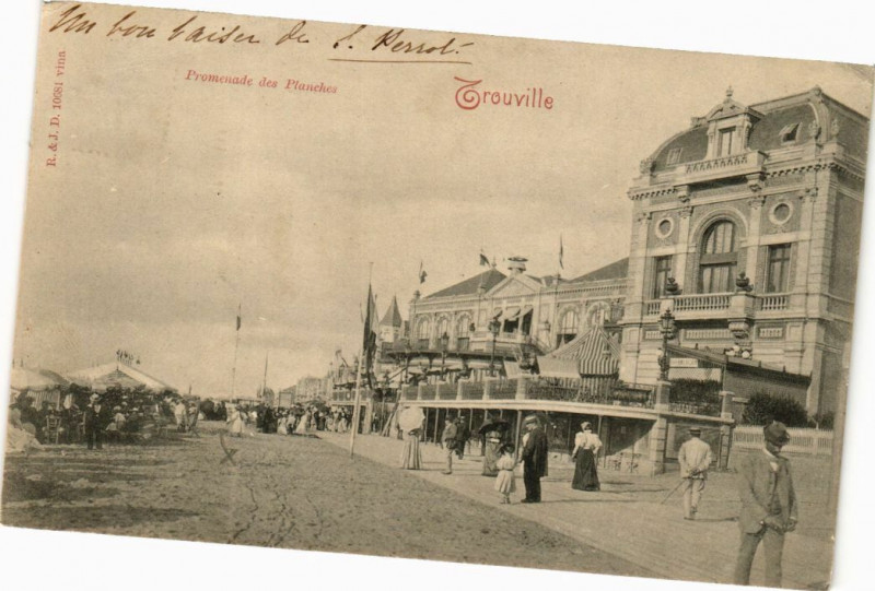 Carte postale ancienne Trouville-Promenade des Planches