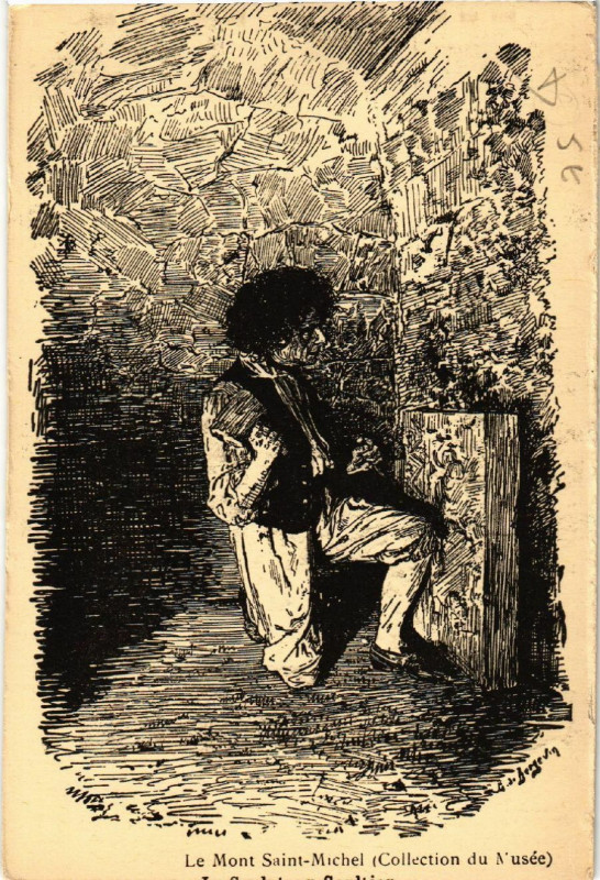 Carte postale ancienne Le Mont Saint-Michel - Collection du Musée - Folklore au Mont-Saint-Michel