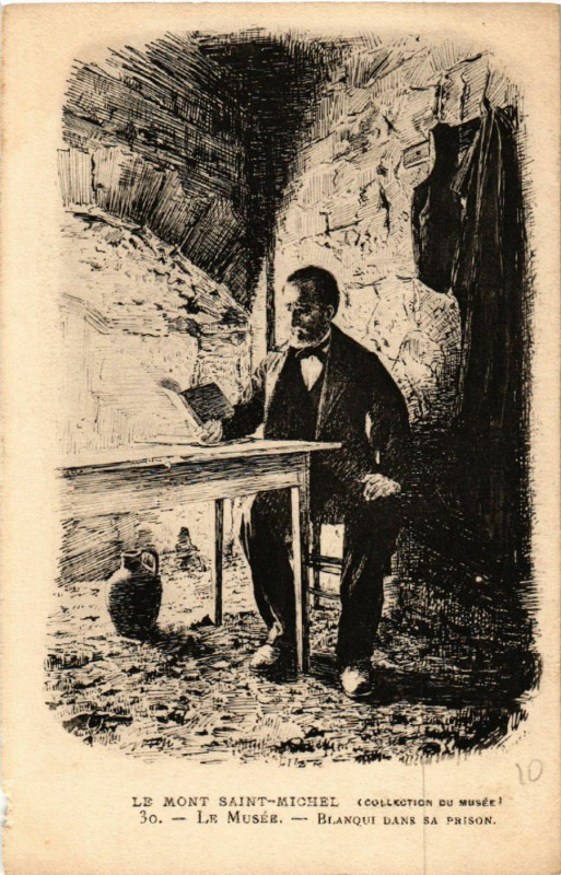 Carte postale ancienne Le Mont Saint-Michel - Le Musée - Blanqui dans sa Prison au Mont-Saint-Michel