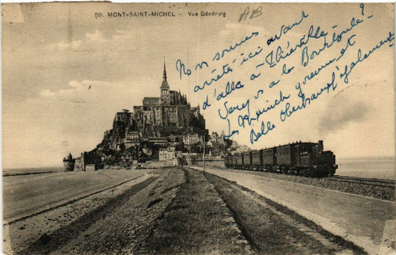 Carte postale ancienne Le Mont Saint-Michel - Vue générale au Mont-Saint-Michel