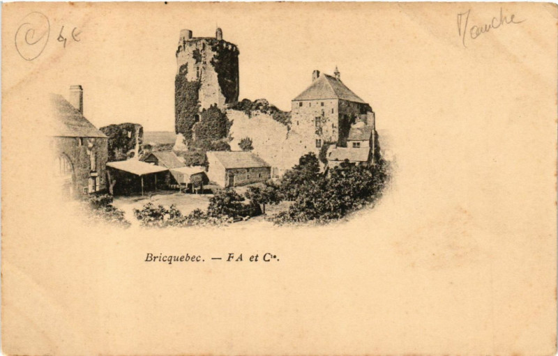Carte postale ancienne Bricquebec - Scene
