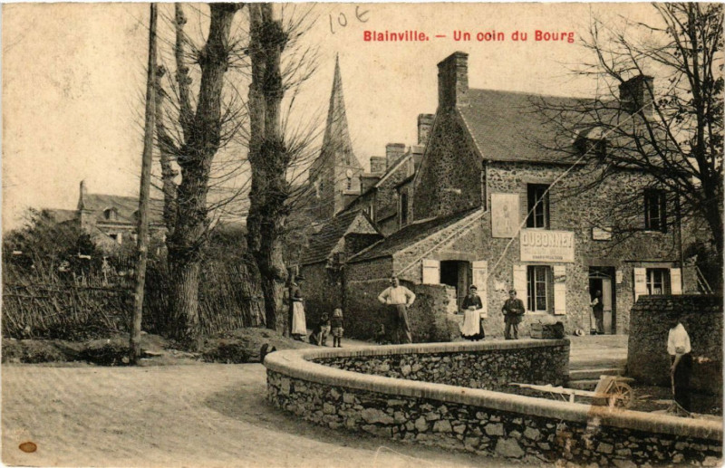 Carte postale ancienne Blainville - Un coin du Bourg
