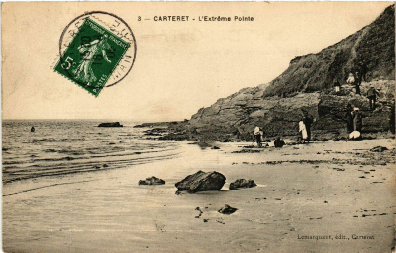 Carte postale ancienne Carteret - L'Extréme Pointe