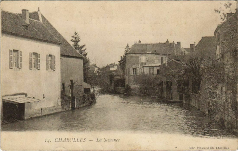 Carte postale ancienne Charolles - La Semence