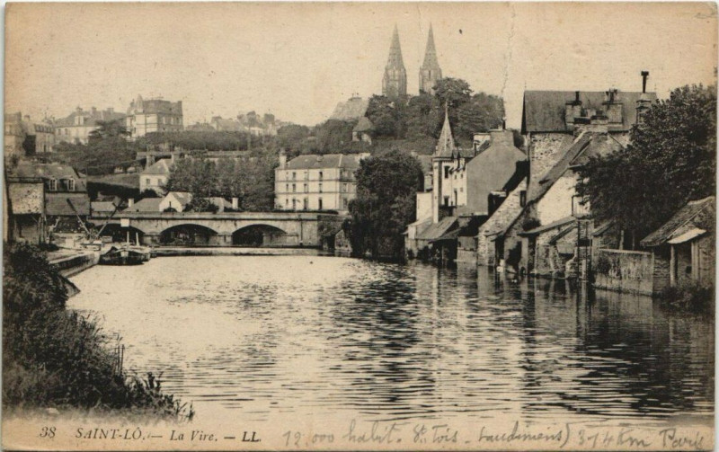 Carte postale ancienne Saint-Lo - La Vire à Saint-Lô