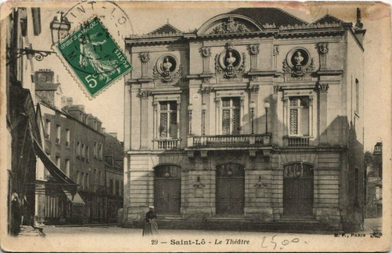 Carte postale ancienne Saint-Lo - Le Théatre à Saint-Lô