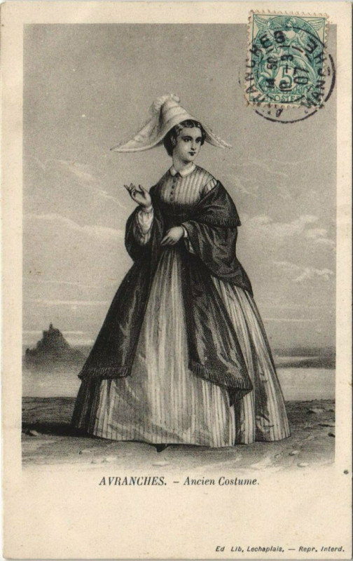 Carte postale ancienne Avranches - Ancien Costume à Avranches