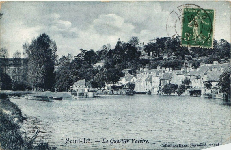 Carte postale ancienne Saint-Lo - Le Quartier Valvire à Saint-Lô