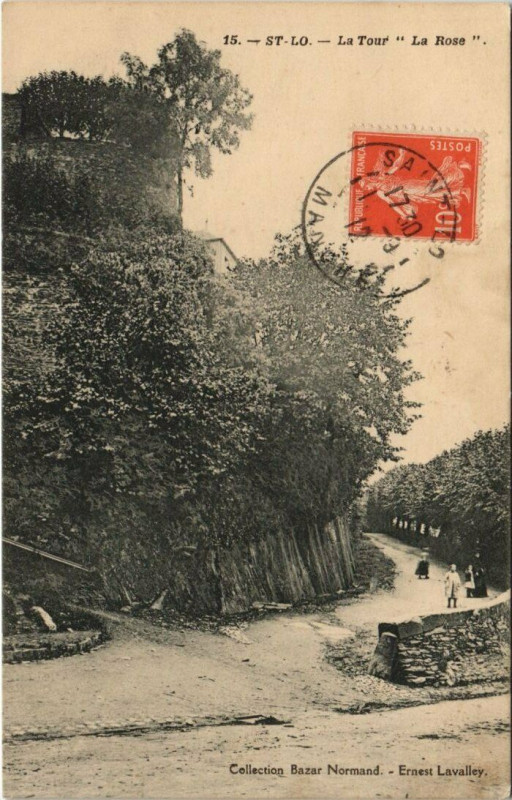 Carte postale ancienne Saint-Lo - la Tour La Rose à Saint-Lô