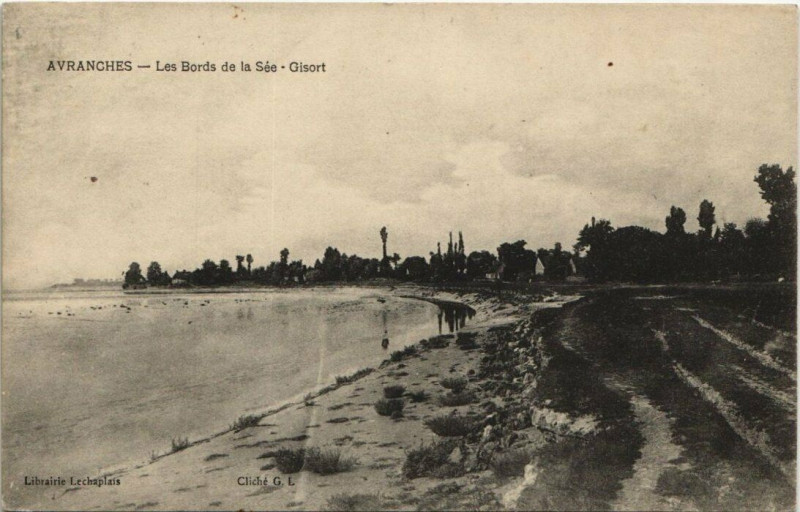 Carte postale ancienne Avranches - les Bords de la Sée - Gisort à Avranches