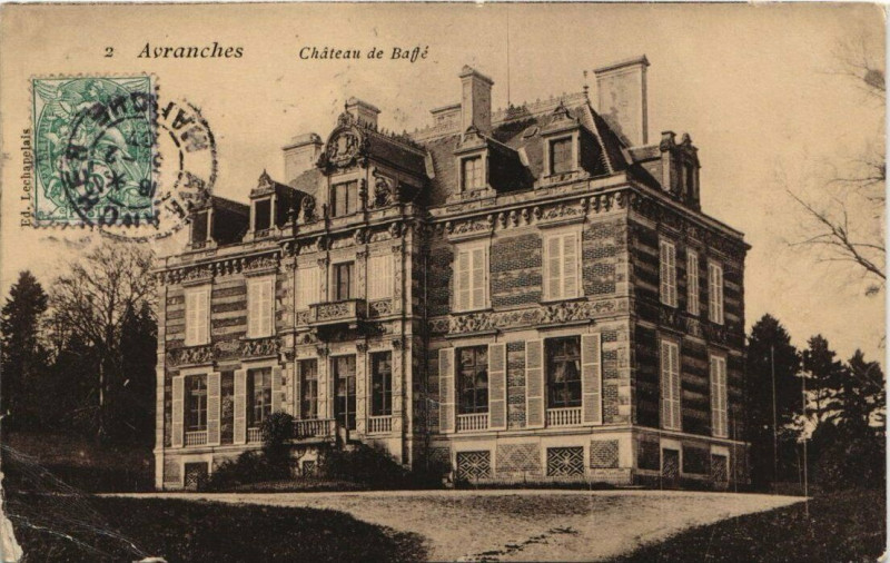 Carte postale ancienne Avranches - Chateau de Bafle à Avranches