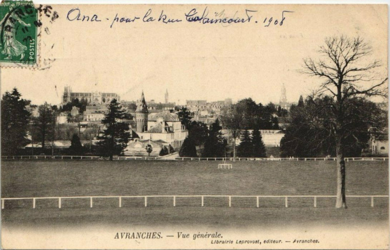 Carte postale ancienne Avranches - Vue générale à Avranches