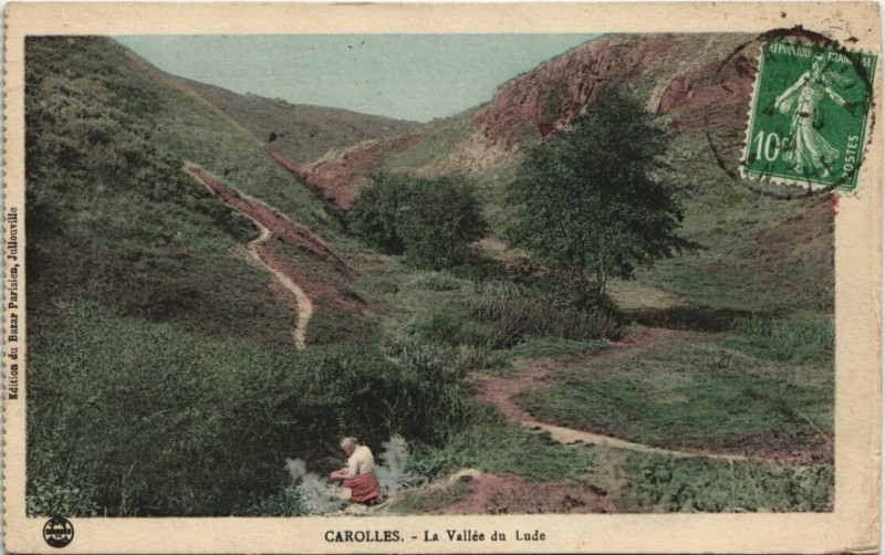 Carte postale ancienne Carolles - la Vallée du Lude à Carolles