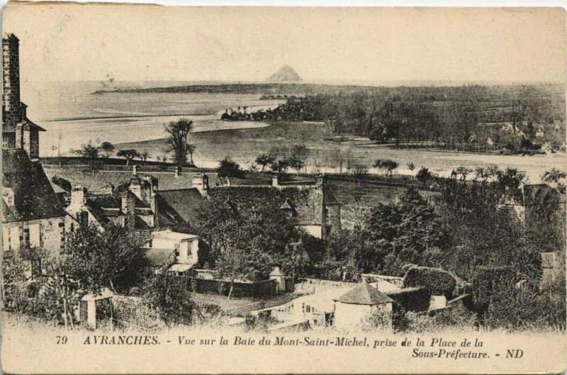 Carte postale ancienne Avranches - La Baie du Mont-Saint-Michel à Avranches