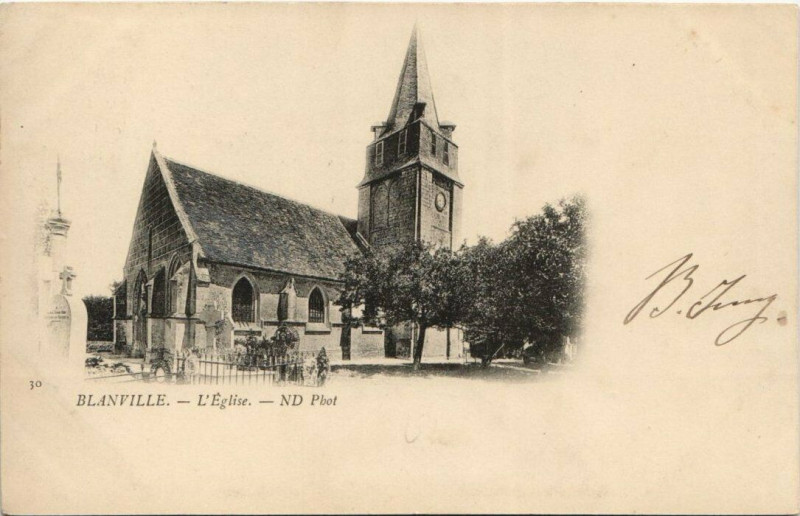 Carte postale ancienne Blainville - L'Eglise