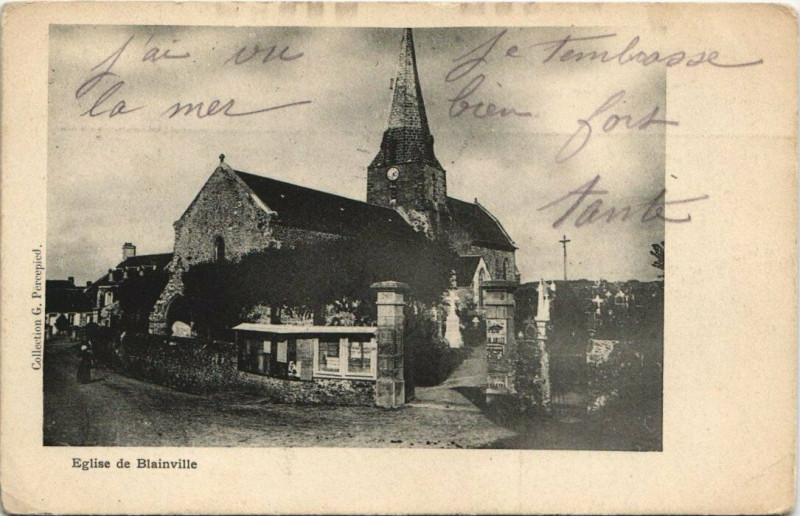 Carte postale ancienne Blainville - l'Eglise