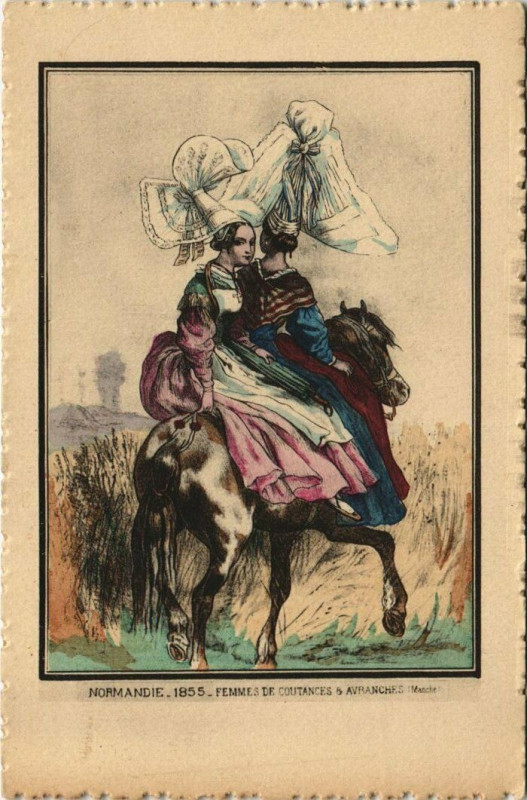 Carte postale ancienne Avranches Femmes, Costumes à Avranches