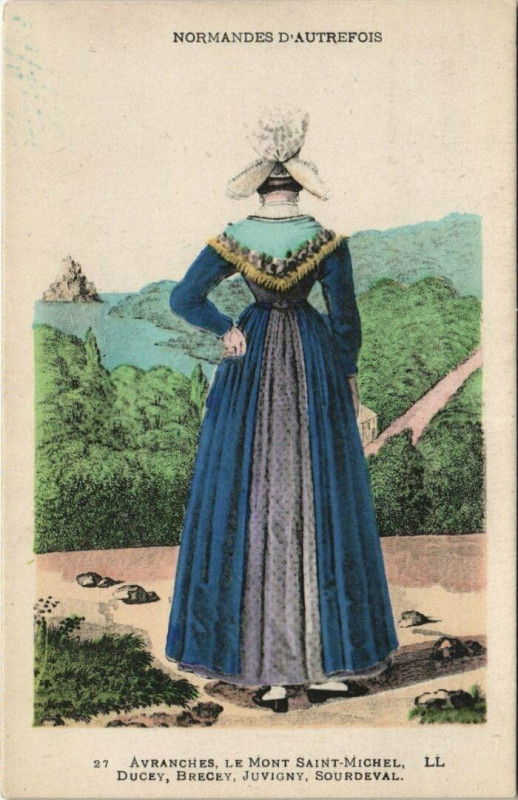 Carte postale ancienne Avranches Costume Normande à Avranches