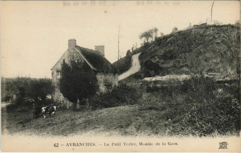 Carte postale ancienne Avranches - Le Petit Tertre Montée de la Gare à Avranches