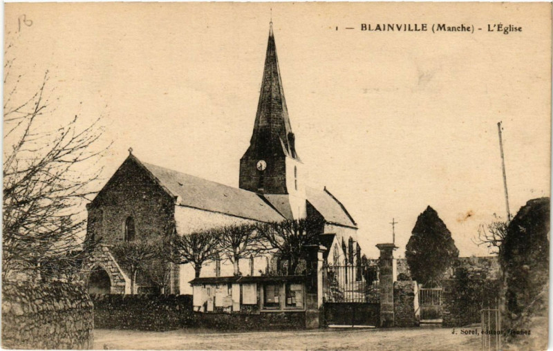 Carte postale ancienne Blainville - Eglise